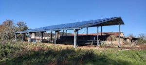 hangar photovoltaïque sans bardage