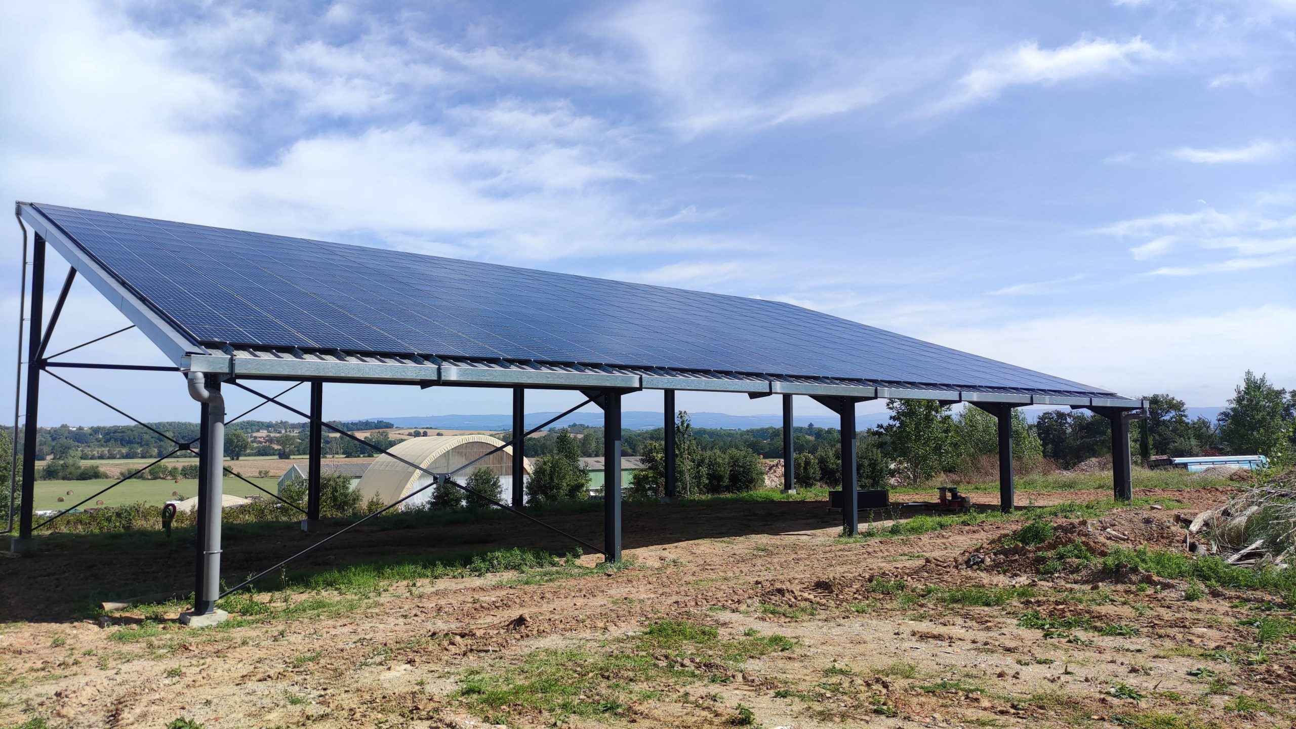 hangar agricole de stockage sans bardage