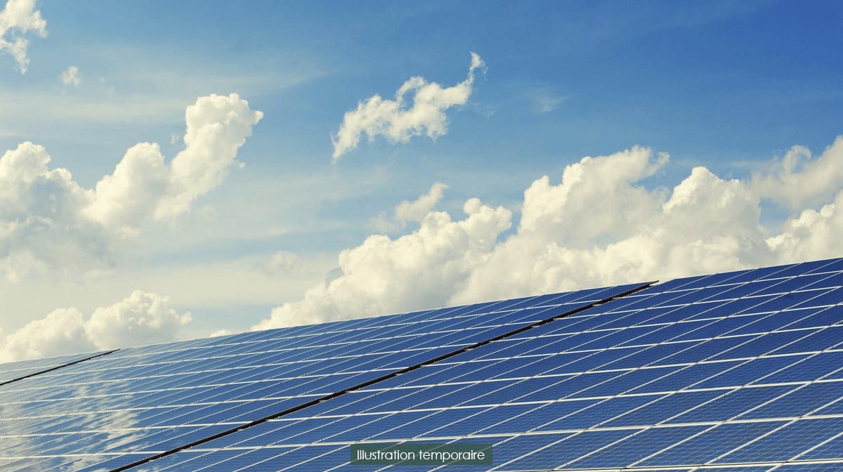 illustration temporaire de toiture photovoltaïque
