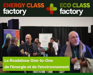 Stand professionnel au salon Energy Class Factory à Lyon, dédié aux solutions de décarbonation et à la transition énergétique